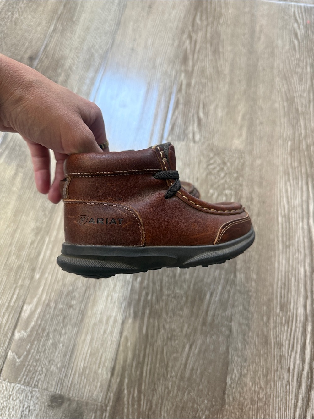 Ariat Toddler Brown Leather Lace-Up Boot